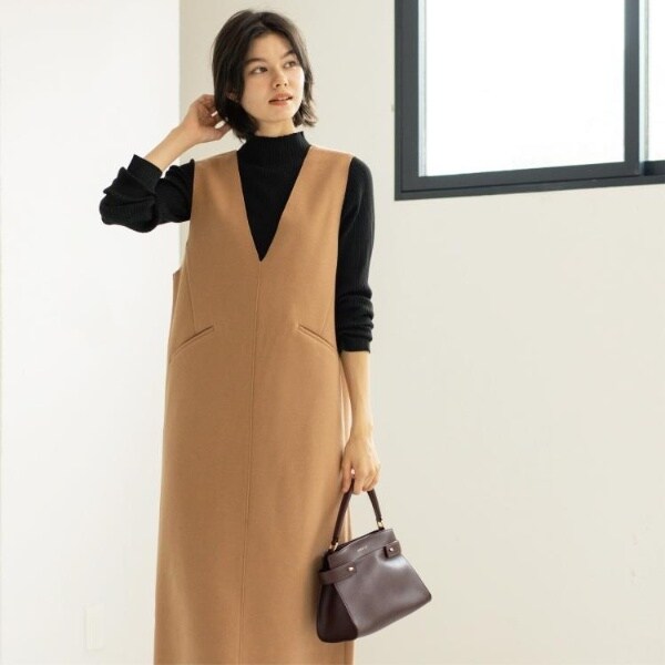 通勤・セレモニー対応》ジョーゼットプリーツワンピース【洗える