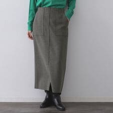 《9色展開／S－LLサイズ》ウールライクタイトスカート【洗濯機洗い可】