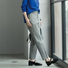 ウォームタッチ テーパードパンツ【洗濯機洗OKストレッチ】