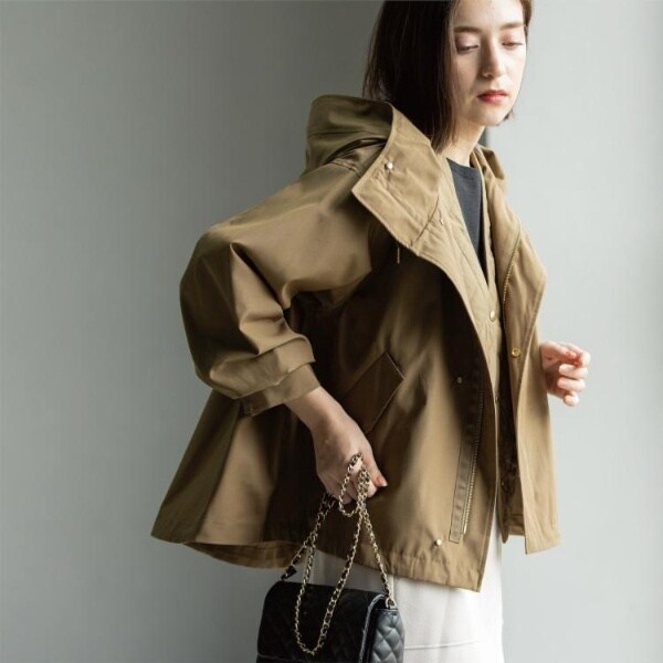 ツインセット》マウンテンパーカー×キルティングベストライナー【撥水