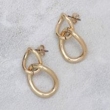 オペークドットクリップ(OPAQUE.CLIP)のメタルリング2連ピアス