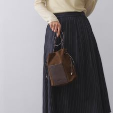 【長さ調整可能】サイドドロストミニショルダーバッグ