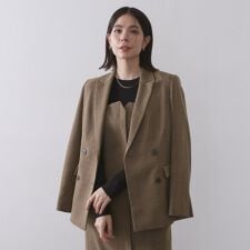 オペークドットクリップ(OPAQUE.CLIP)のグレンチェックダブルジャケットセットアップ対応可【洗える】