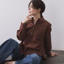 ポケット刺繍レギュラーカラーシャツ【洗濯機OK】