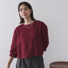 オペークドットクリップ(OPAQUE.CLIP)の前後2WAY　シアーフリンジジャカードブラウス【洗濯機OK】