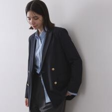 オペークドットクリップ(OPAQUE.CLIP)の金ボタンダブルブレストテーラードジャケット【洗える】