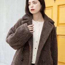 オペークドットクリップ(OPAQUE.CLIP)のフェイクボア コクーンPコート