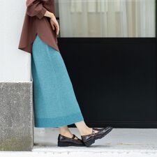 ラメスパンコールナロースカートセットアップ対応可【洗濯機OK】