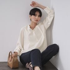 オペークドットクリップ(OPAQUE.CLIP)のタックスキッパーブラウス【洗濯機OK】