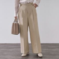 ストレッチタックワイドパンツセットアップ対応可【洗濯機OK】