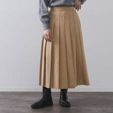 ワイドプリーツスカート【洗濯機OK】