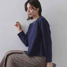 ペプラムニット【洗濯機OK】