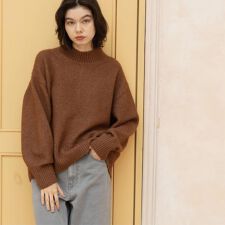 ふわふわハイネックニット【洗濯機OK】