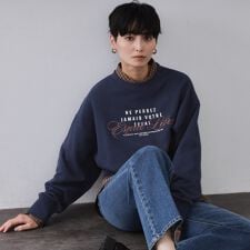 裏毛プリント刺繍ロゴ【洗濯機OK】