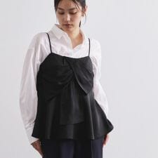 オペークドットクリップ(OPAQUE.CLIP)のサテンキャミブラウス【洗濯機OK】