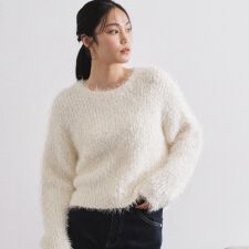 シャギーラメニット【洗濯機OK】