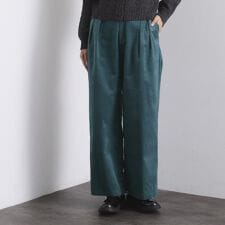 オペークドットクリップ(OPAQUE.CLIP)の別珍タックワイドパンツ【洗える】