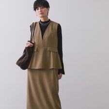 オペークドットクリップ(OPAQUE.CLIP)のペプラムデザインジャンドレ【洗濯機OK】