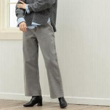 ヴィンテージカラーワイドストレートパンツ【洗濯機OK】