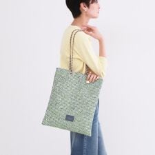 ツイードコンビチェーンショルダートートバッグ【A4サイズ対応】