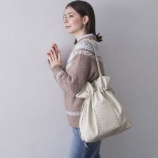 素材アソートドロストデザイン巾着トートバッグ【A4サイズ対応】