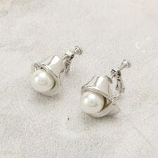 フェイクパール・メタルイヤリング