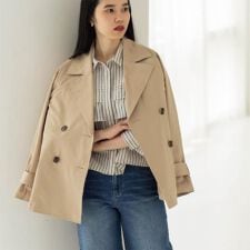 ミドルトレンチコート【洗濯機OK】