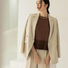 金ボタンダブルブレストテーラードジャケットセットアップ対応【洗える】《S～LL》