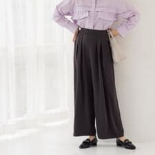 タックイージーワイドパンツ【洗濯機OK】