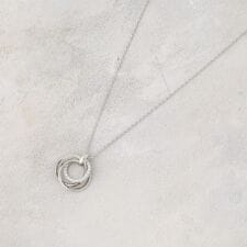 メタル×ビジュー3連リング ネックレス