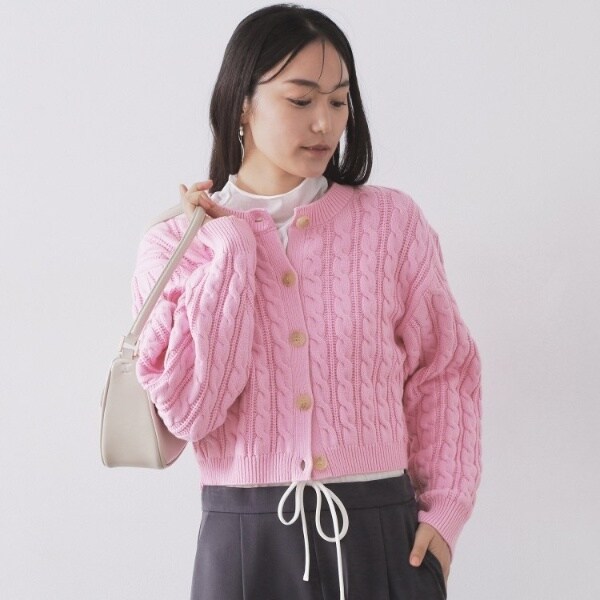 アンゴラフォックスブレンド ニットカーディガン【洗濯機OK