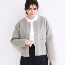 スナップボタンニットカーディガン【洗濯機OK】