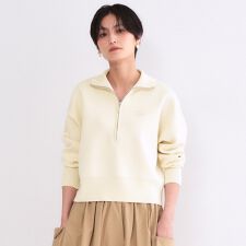 ハーフZIP刺繍ロゴニット【洗濯機OK】