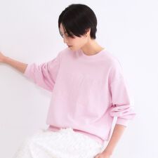 ロゴ刺繍裏毛トップス【洗濯機OK】