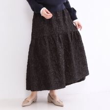 ふくれジャカードティアードスカート【洗濯機OK】