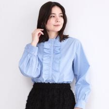 フロントフリルブラウス【洗濯機OK】