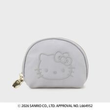 ◆【ハローキティ】立体フェイスプリントシェルポーチ