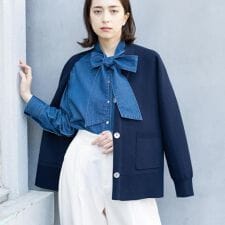 Vネックミドルニットカーディガン【洗濯機OK】