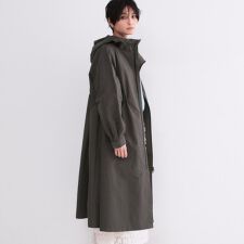 撥水フードZIPロングコート【洗濯機OK】