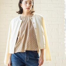 ブークレ金ボタンニットカーディガン【洗濯機OK】