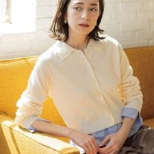 ポロ衿シャツドッキングニット【洗濯機OK】