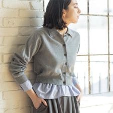 ポロ衿シャツドッキングニット【洗濯機OK】