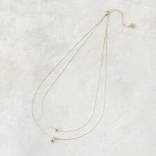しずく2連ネックレス