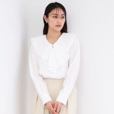 フロントフリルブラウス【洗濯機OK】