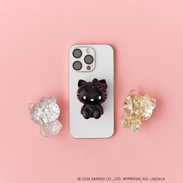 ◇【ハローキティ】スマホグリップ | オペークドットクリップ(OPAQUE