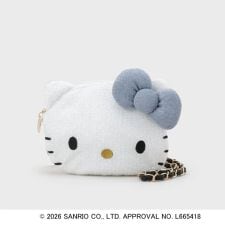 ◆【ハローキティ】フェイス型2WAYキラふわミニショルダーバッグ