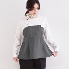 ビスチェドッキングカットソー【洗濯機OK】