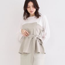 ビスチェドッキングカットソー【洗濯機OK】