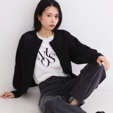 メッシュニットカーディガン【洗濯機OK】