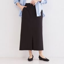 ストレッチダブルポケットタイトスカート【洗濯機OK】